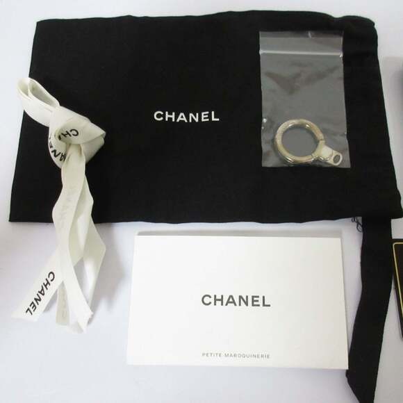 CHANEL Caviar Leather Matelasse Chain Pass Case with Key Ring, Light Blue, Wo... - Picture 15 of 16